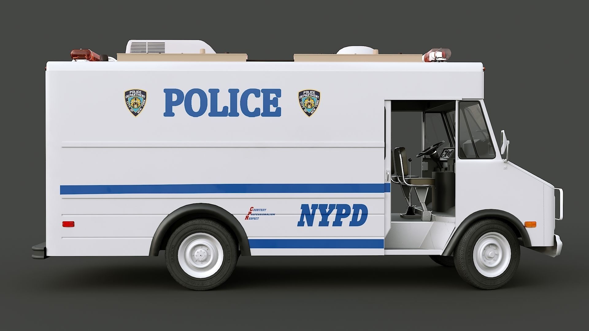 Chevrolet P30 step van  NYPD 3D model_6
