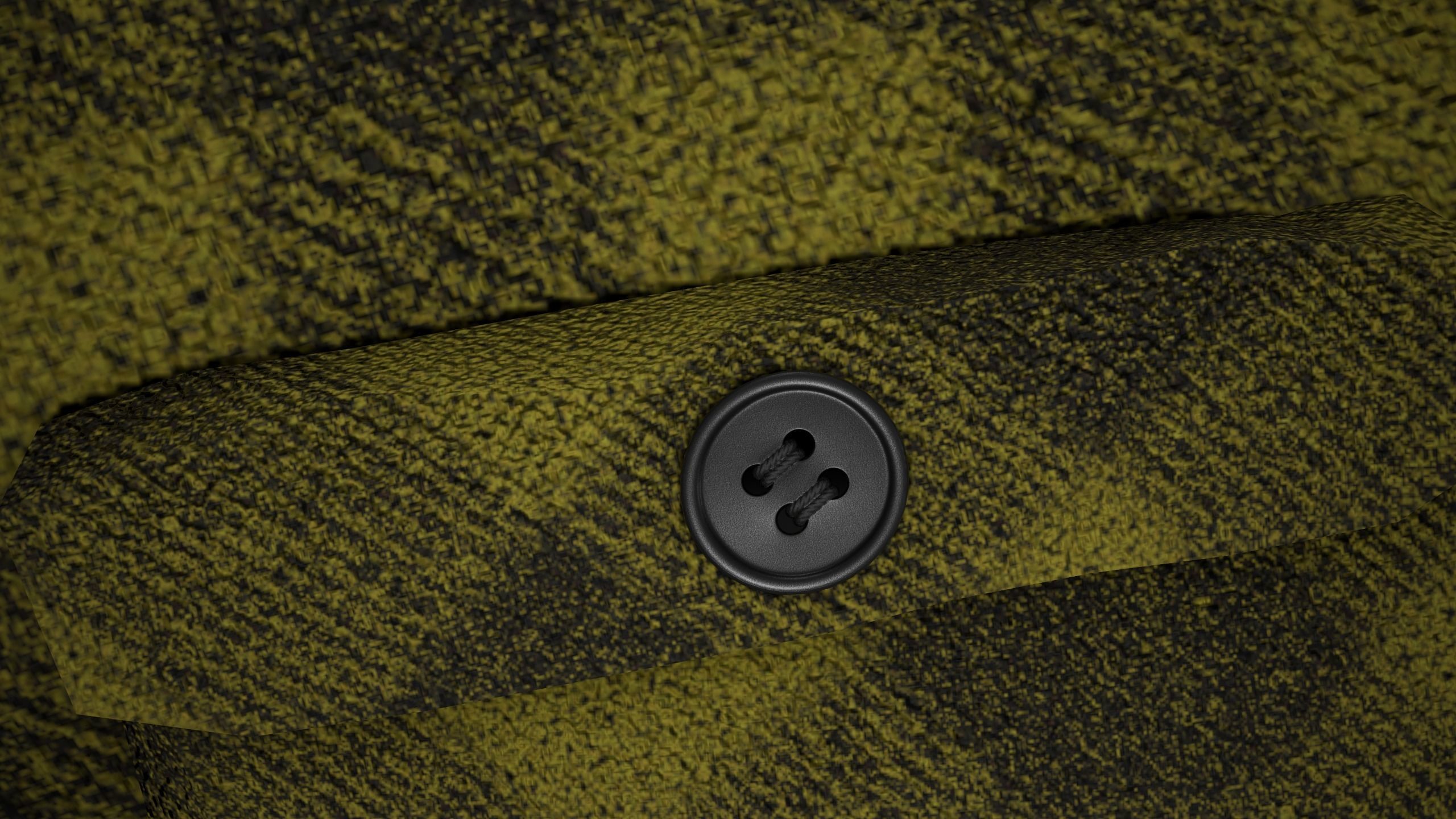 Yellow Flannel Shirt  Low-poly 3D model_8