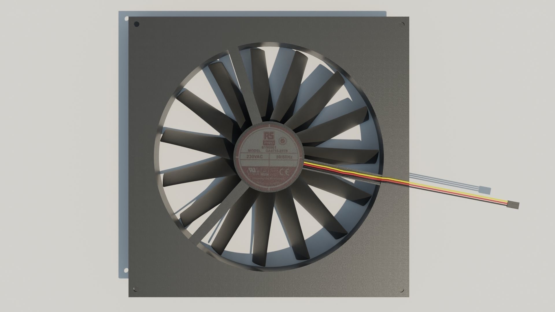 PC Fan 3D model Low-poly 3D model_4
