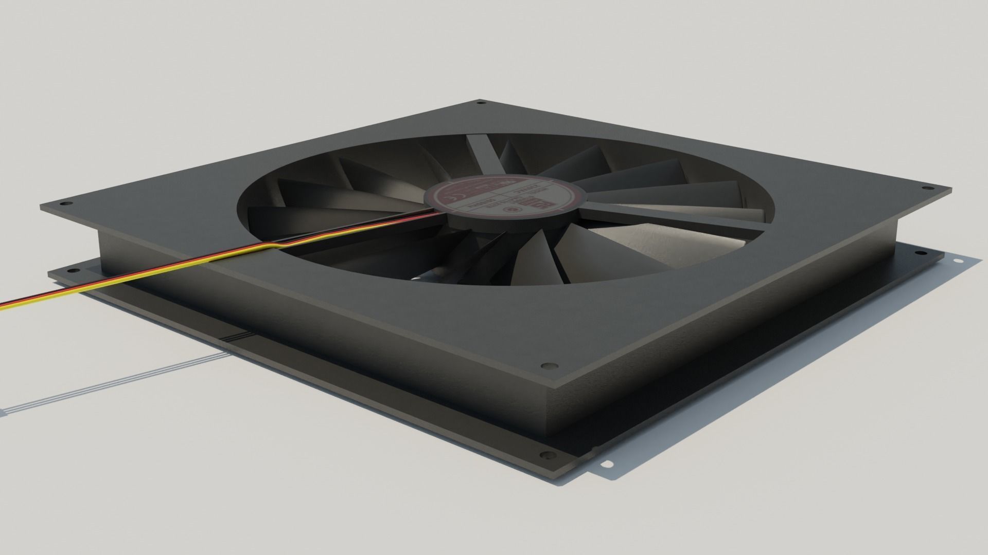 PC Fan 3D model Low-poly 3D model_3