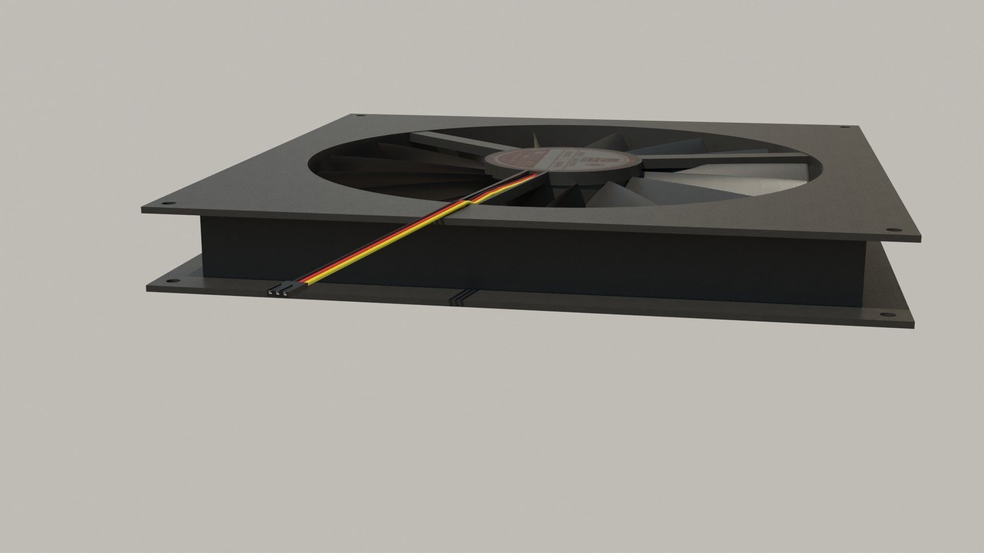 PC Fan 3D model Low-poly 3D model_2