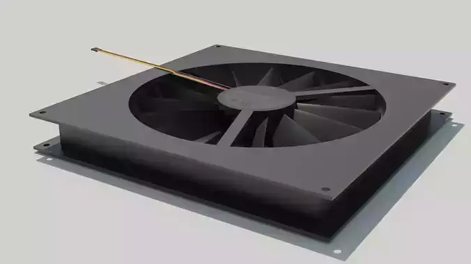 PC Fan 3D model Low-poly 3D model