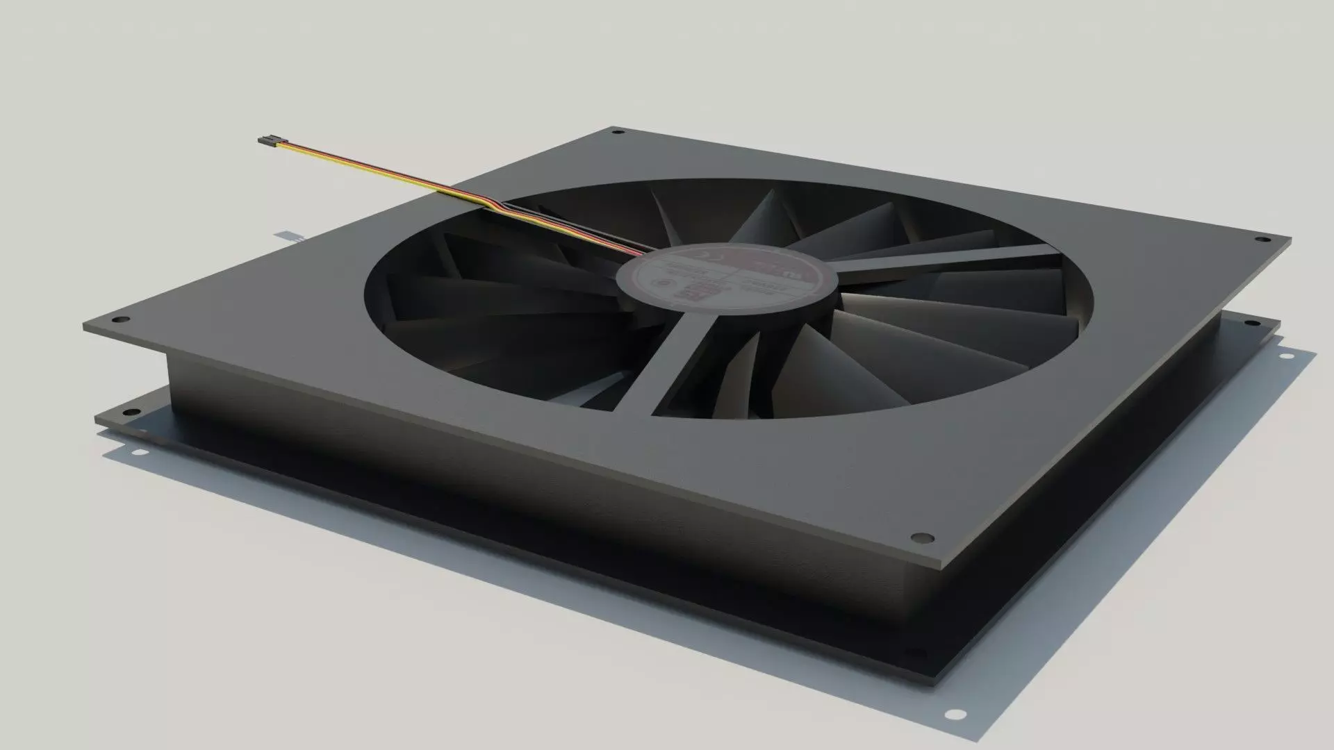 PC Fan 3D model Low-poly 3D model_0
