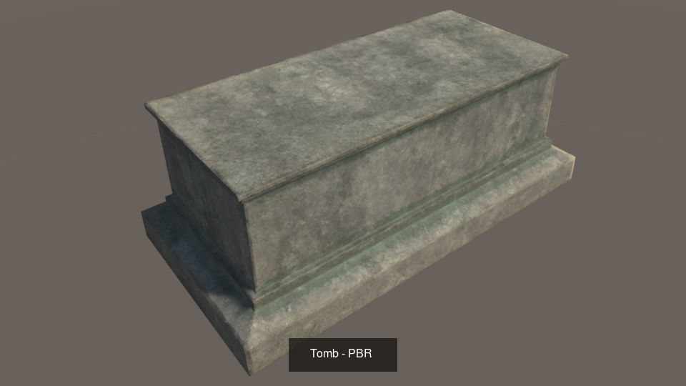 Stone tombs - PBR 3D Model Collection_3