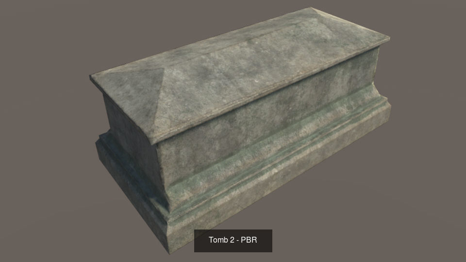 Stone tombs - PBR 3D Model Collection_4