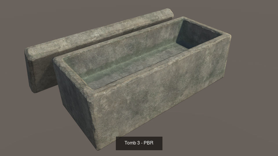 Stone tombs - PBR 3D Model Collection_6