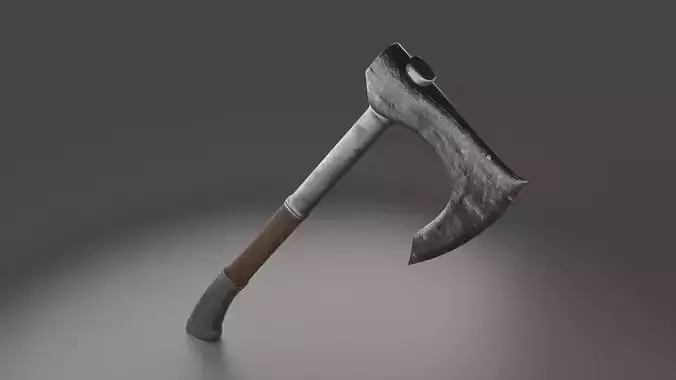 Viking axe Game-Ready Low Poly