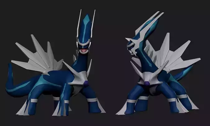 Pokemon - Dialga with cuts and as a whole 3D print model