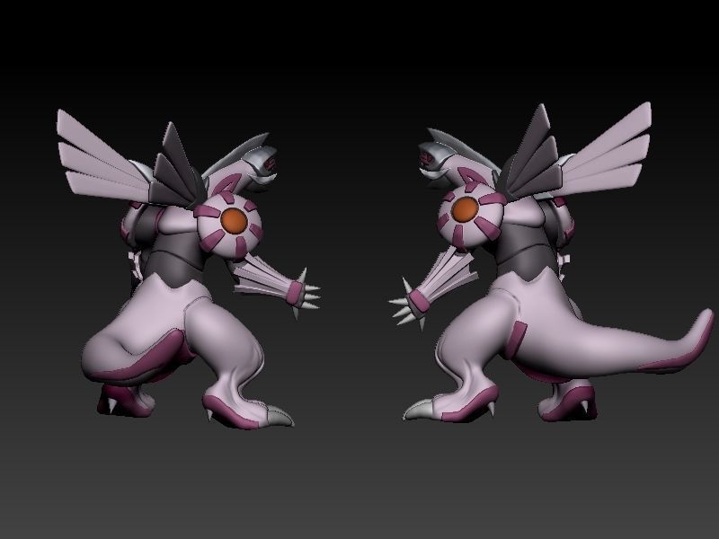 Pokemon - Palkia with cuts and as a whole 3D print model_2
