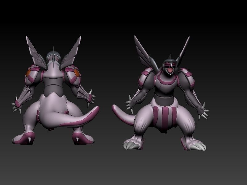 Pokemon - Palkia with cuts and as a whole 3D print model_4