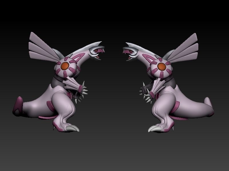Pokemon - Palkia with cuts and as a whole 3D print model_3