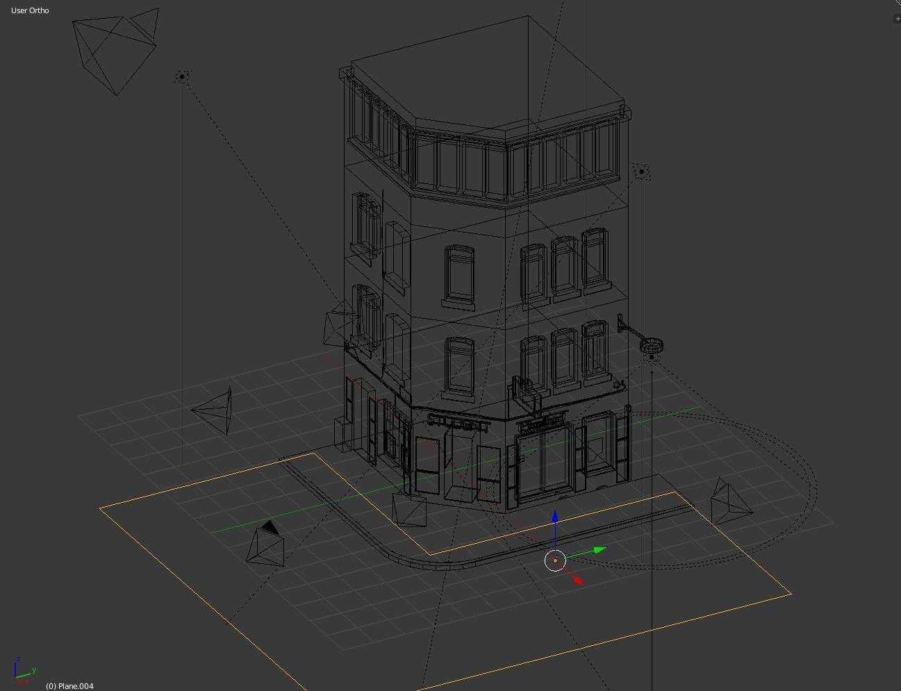 urban building - abandoned tavern Free low-poly 3D model_7