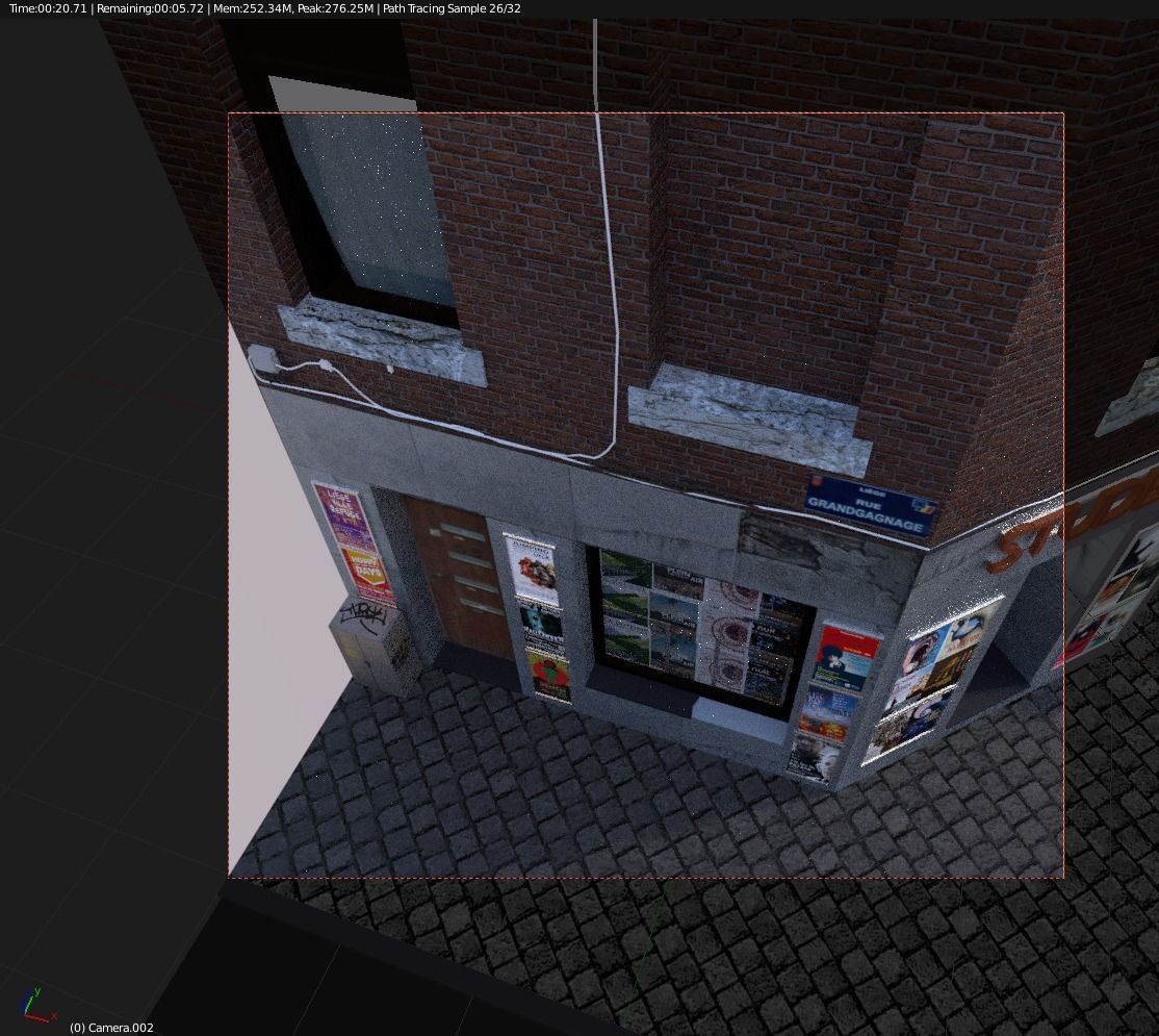 urban building - abandoned tavern Free low-poly 3D model_6