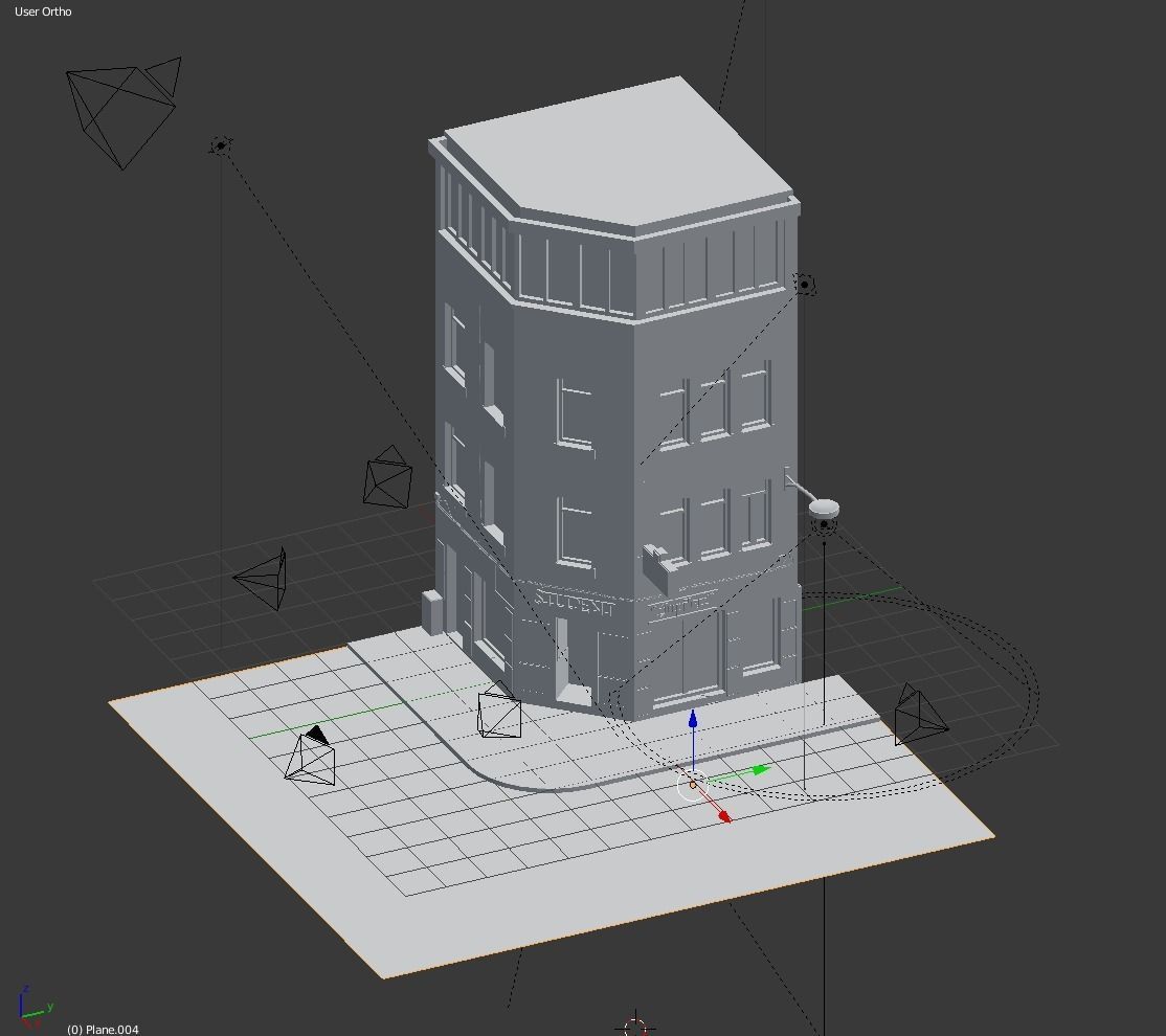 urban building - abandoned tavern Free low-poly 3D model_8