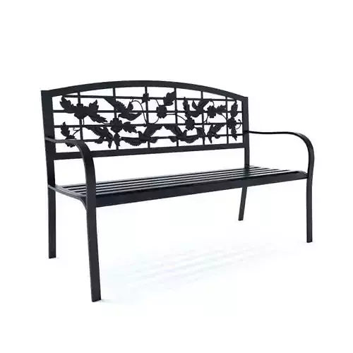 Bench Dark Outdoor Metal