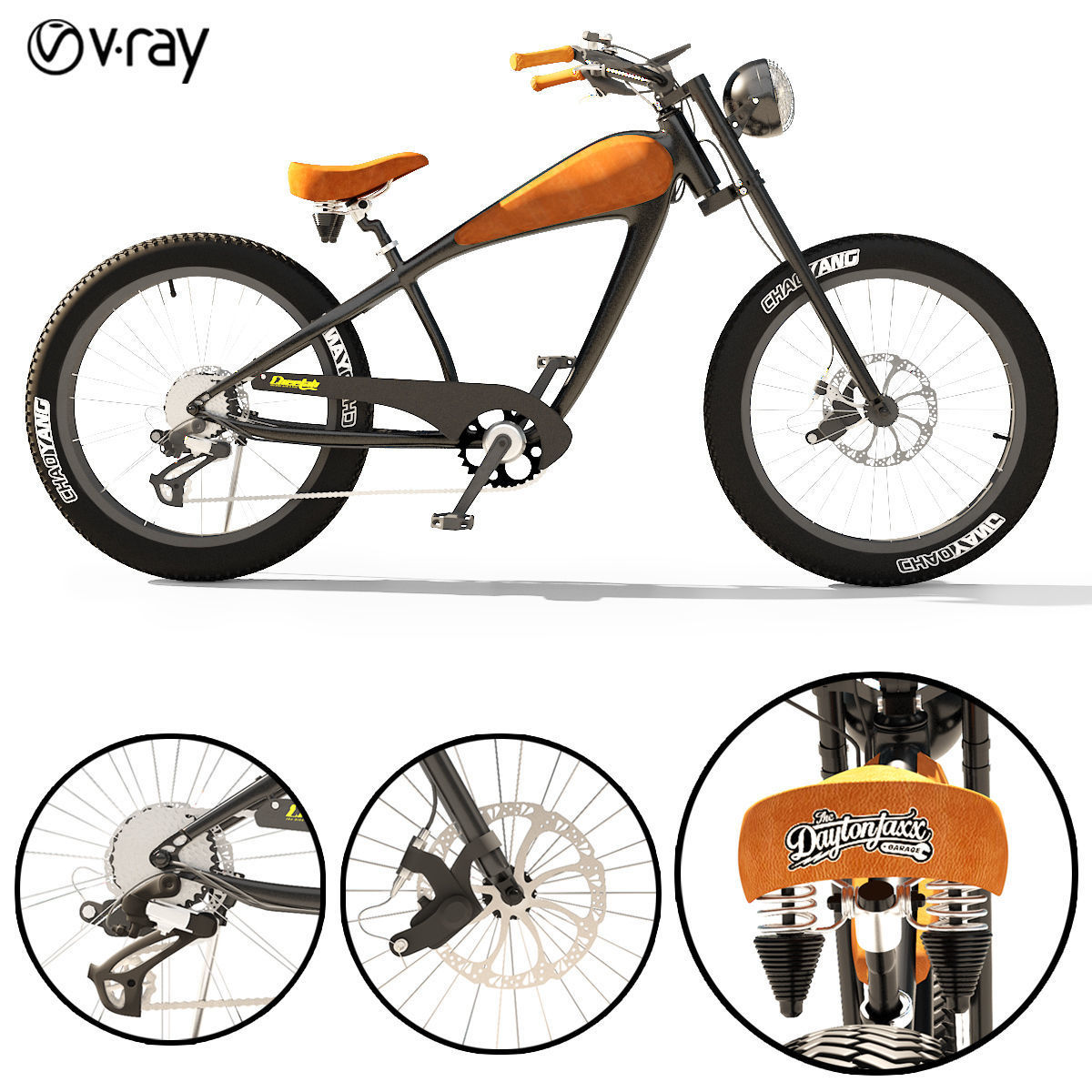 electric bike 3D model_2