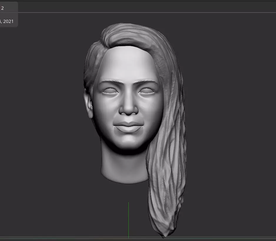 Girl Face 3D print model
