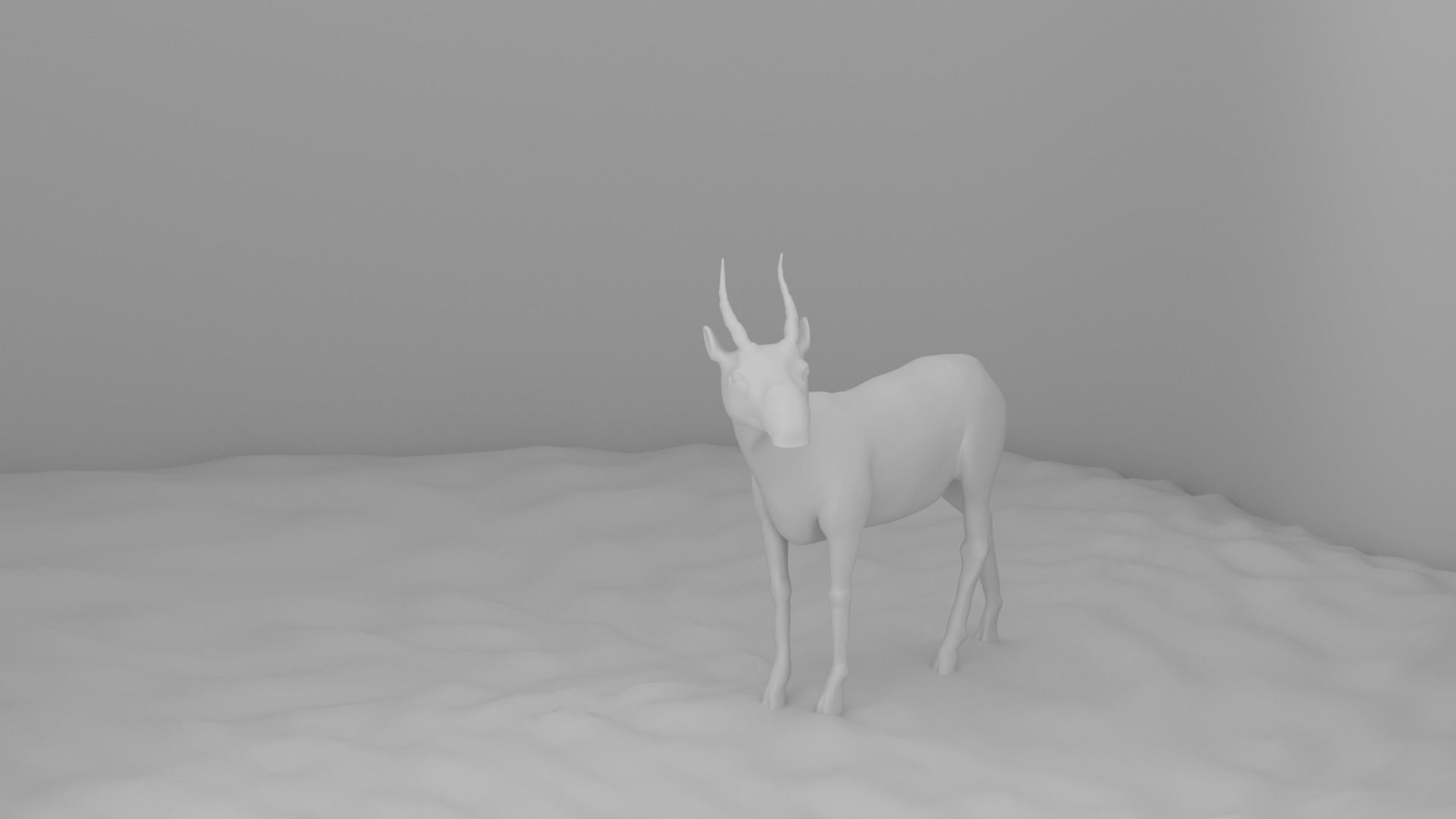beautiful deer 3D model_1