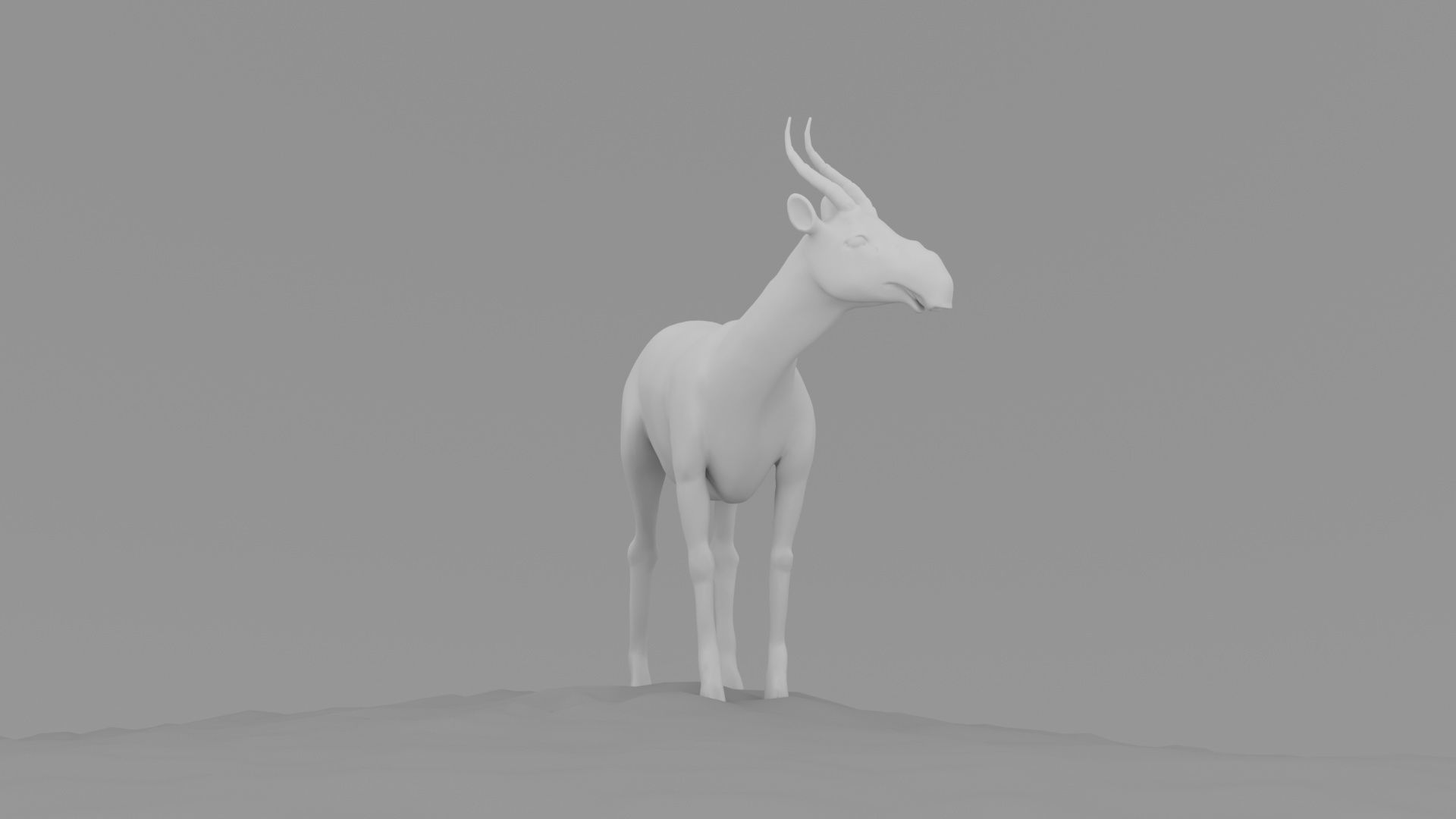 beautiful deer 3D model_2