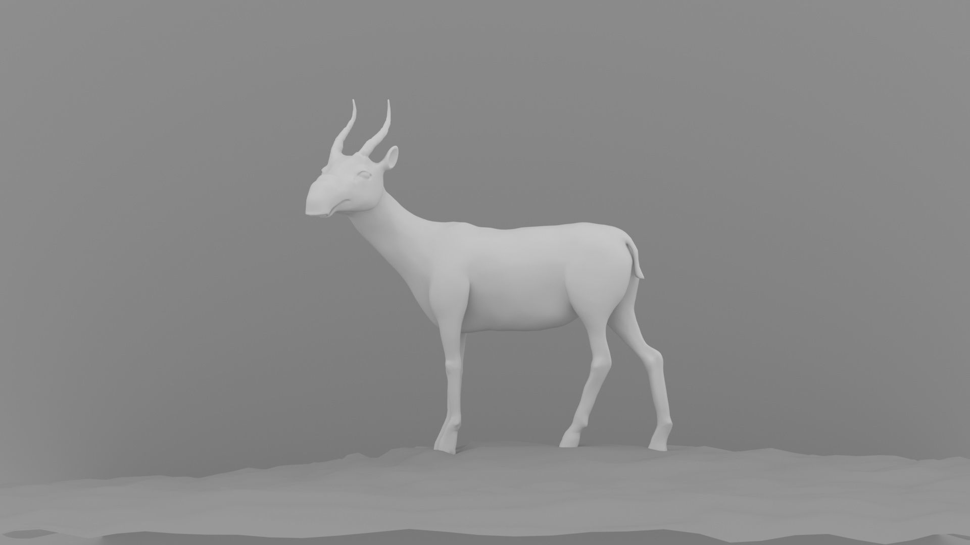 beautiful deer 3D model_5