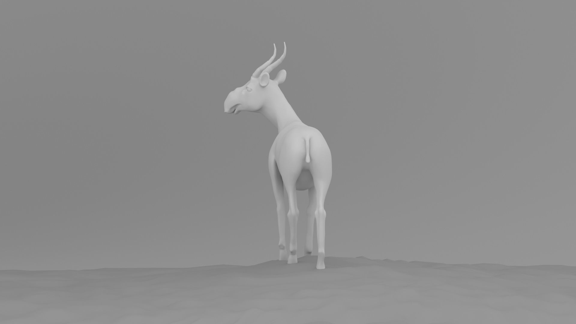 beautiful deer 3D model_4