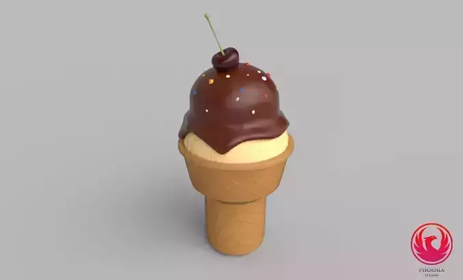 IceCream 3D Model ice cream cone
