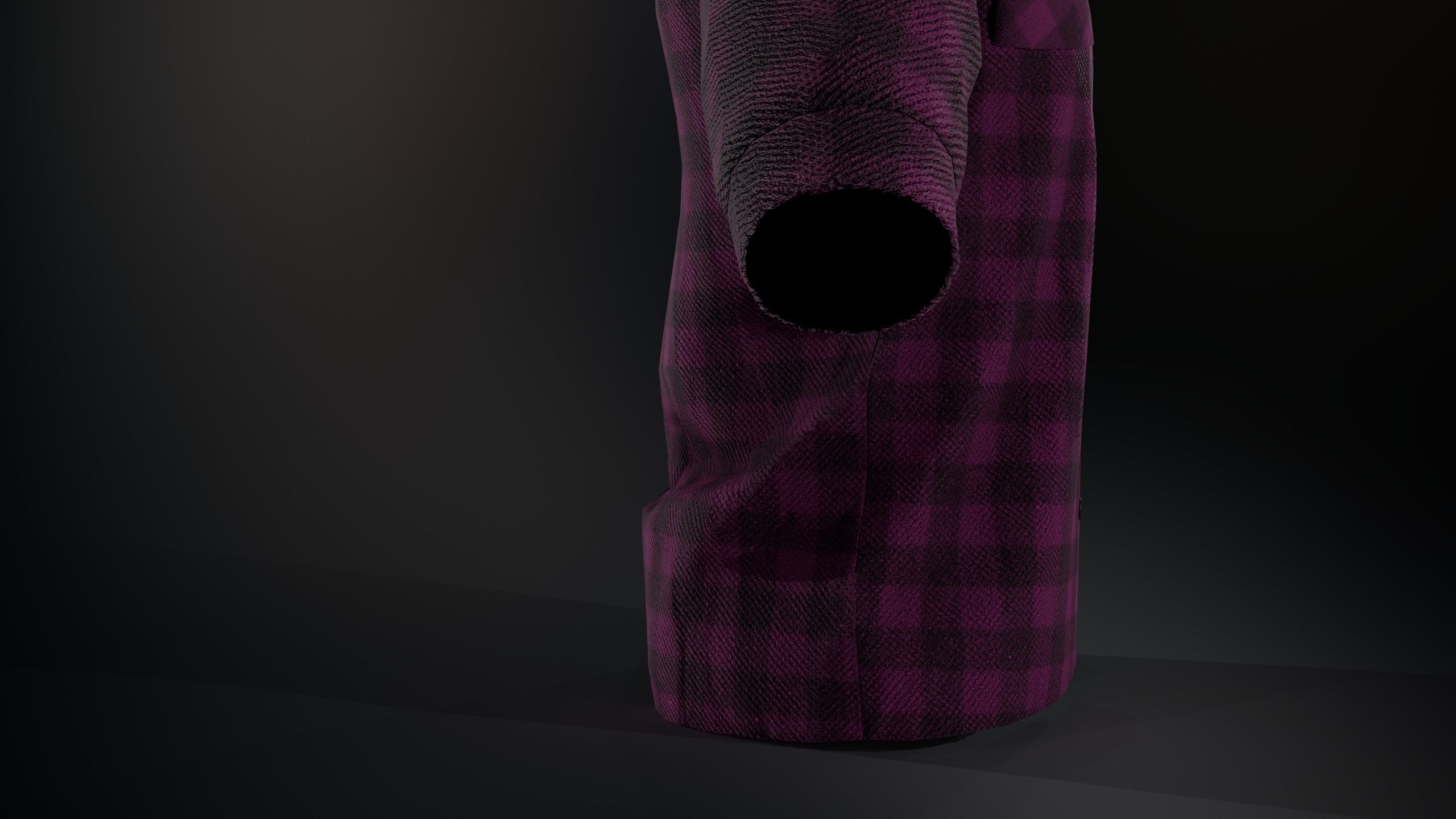 Pink Flannel Shirt  Low-poly 3D model_13