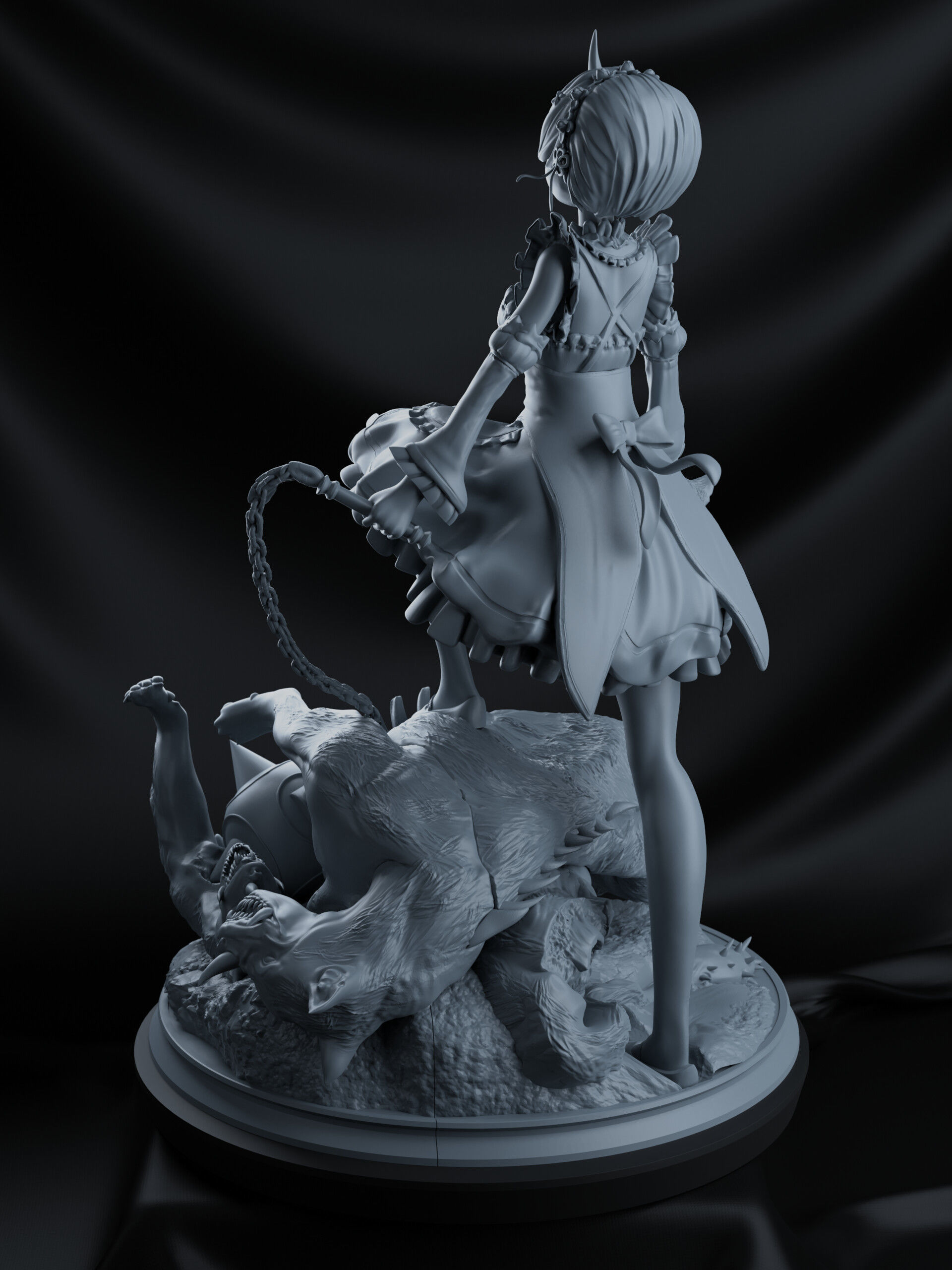Rem Collectible STL  from ReZero 3D print model_3