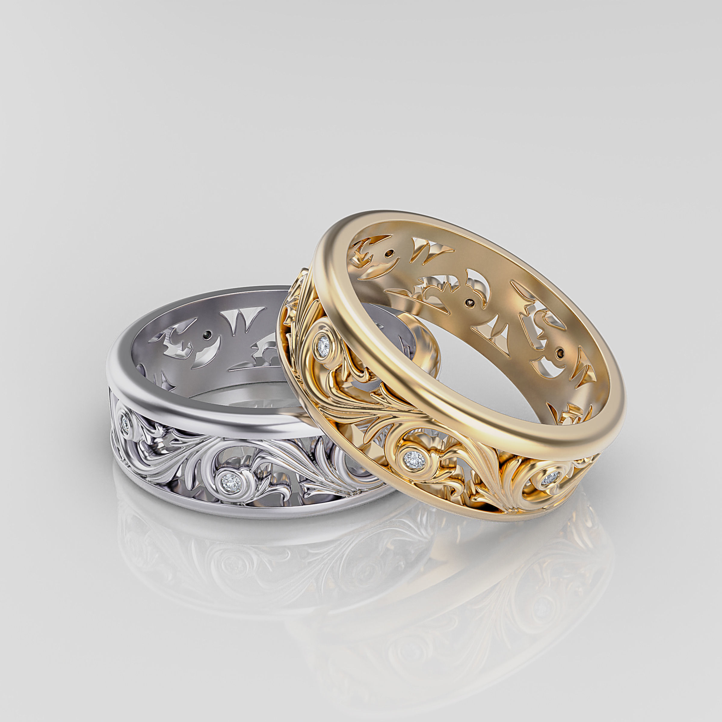 Wedding Band Men 3D print model_13