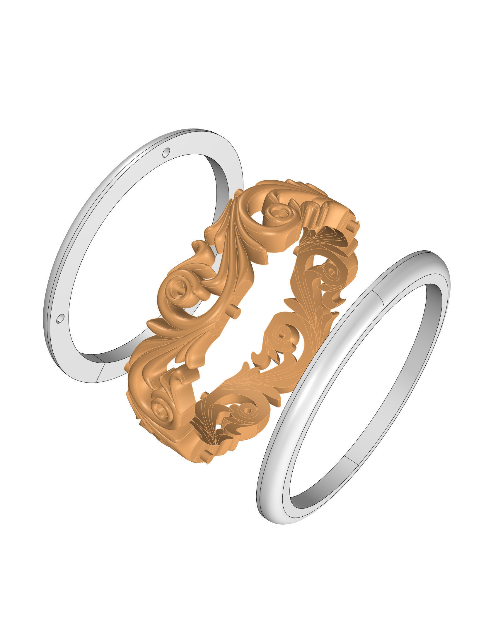 Wedding Band Men 3D print model_7