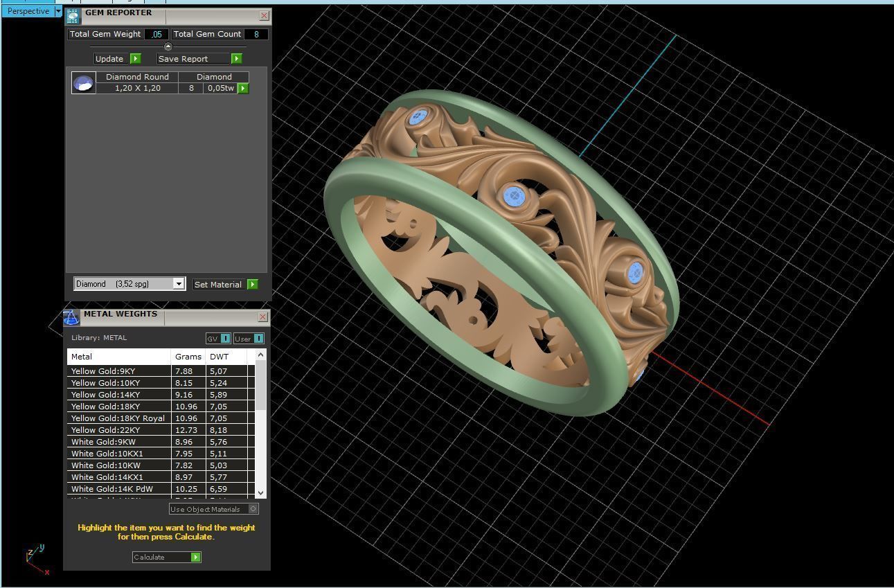 Wedding Band Men 3D print model_9