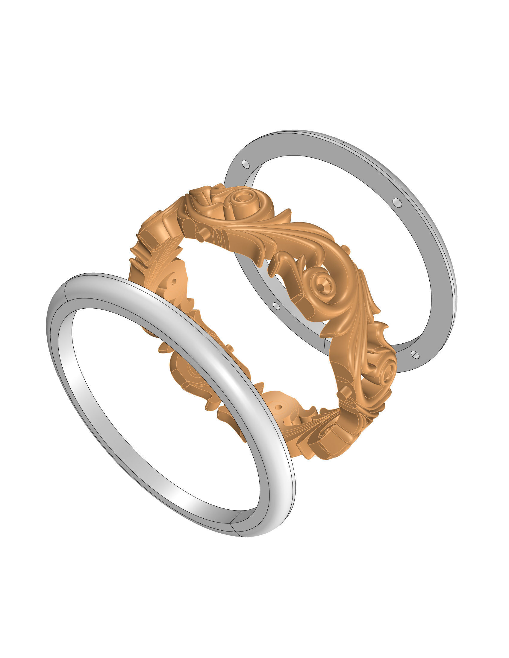 Wedding Band Men 3D print model_8