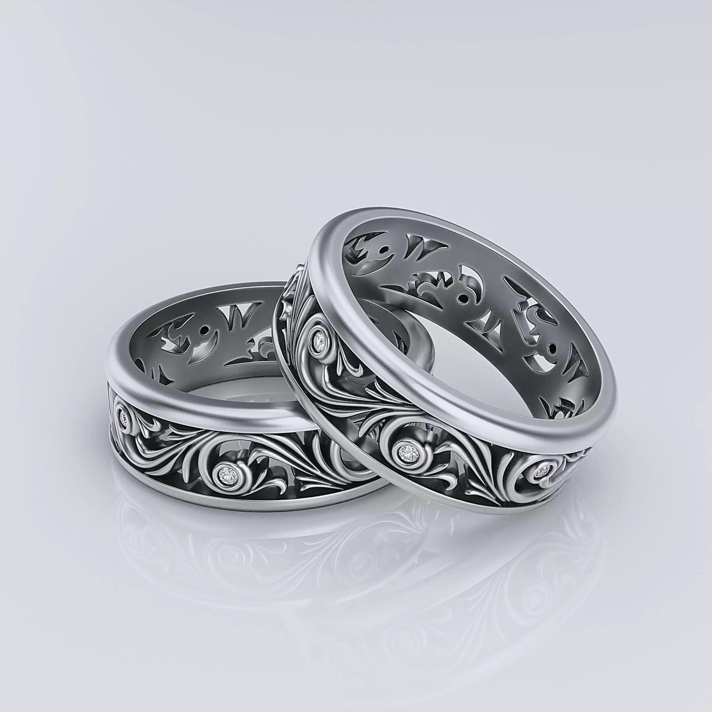 Wedding Band Men 3D print model_0