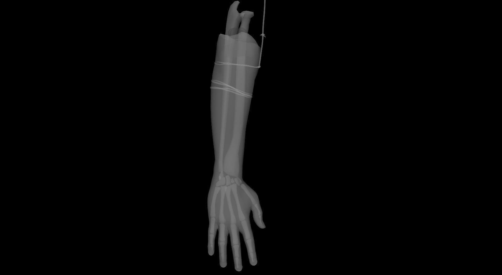 Rotting Hand Low-poly 3D model_14