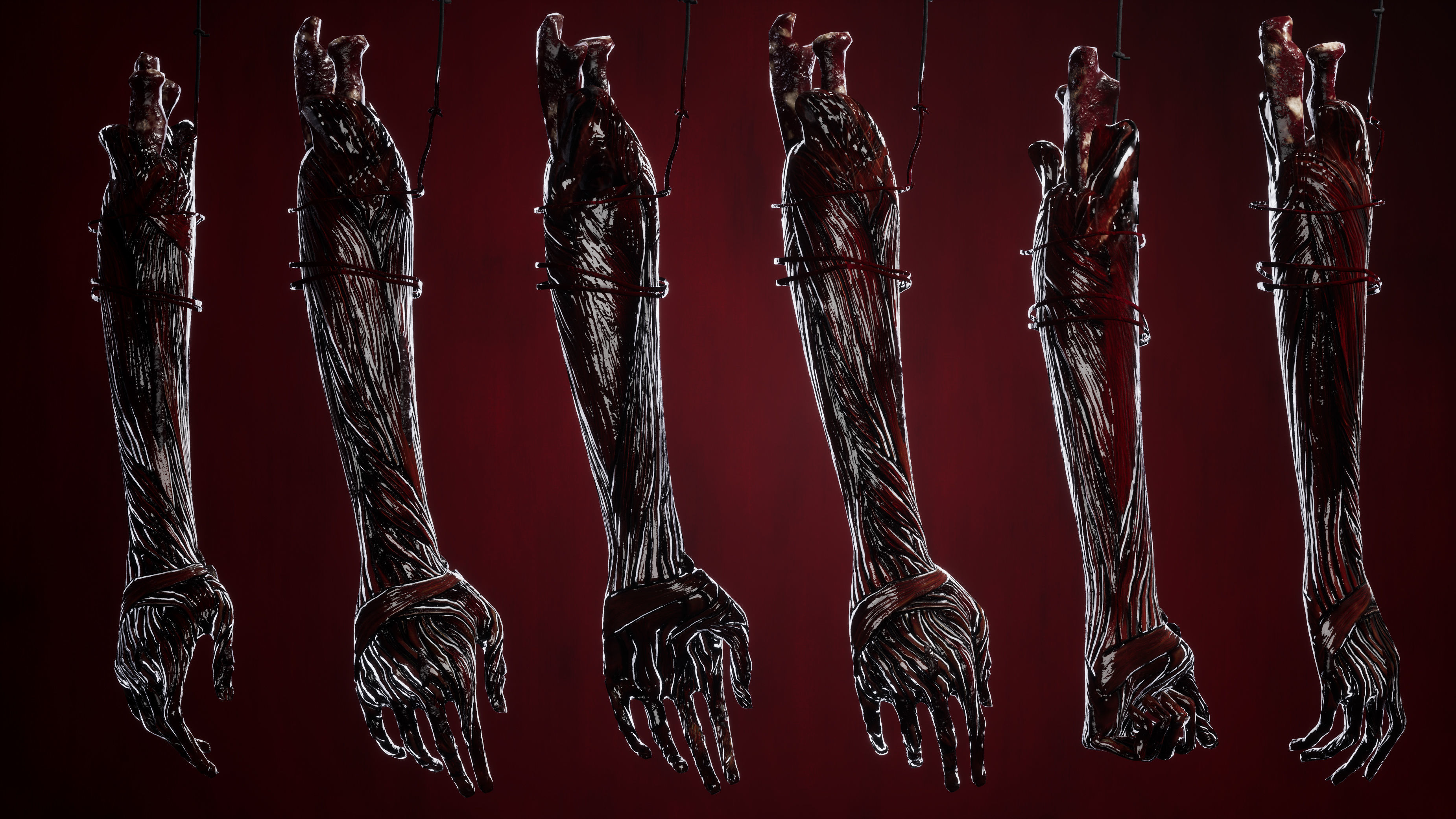 Rotting Hand Low-poly 3D model_10