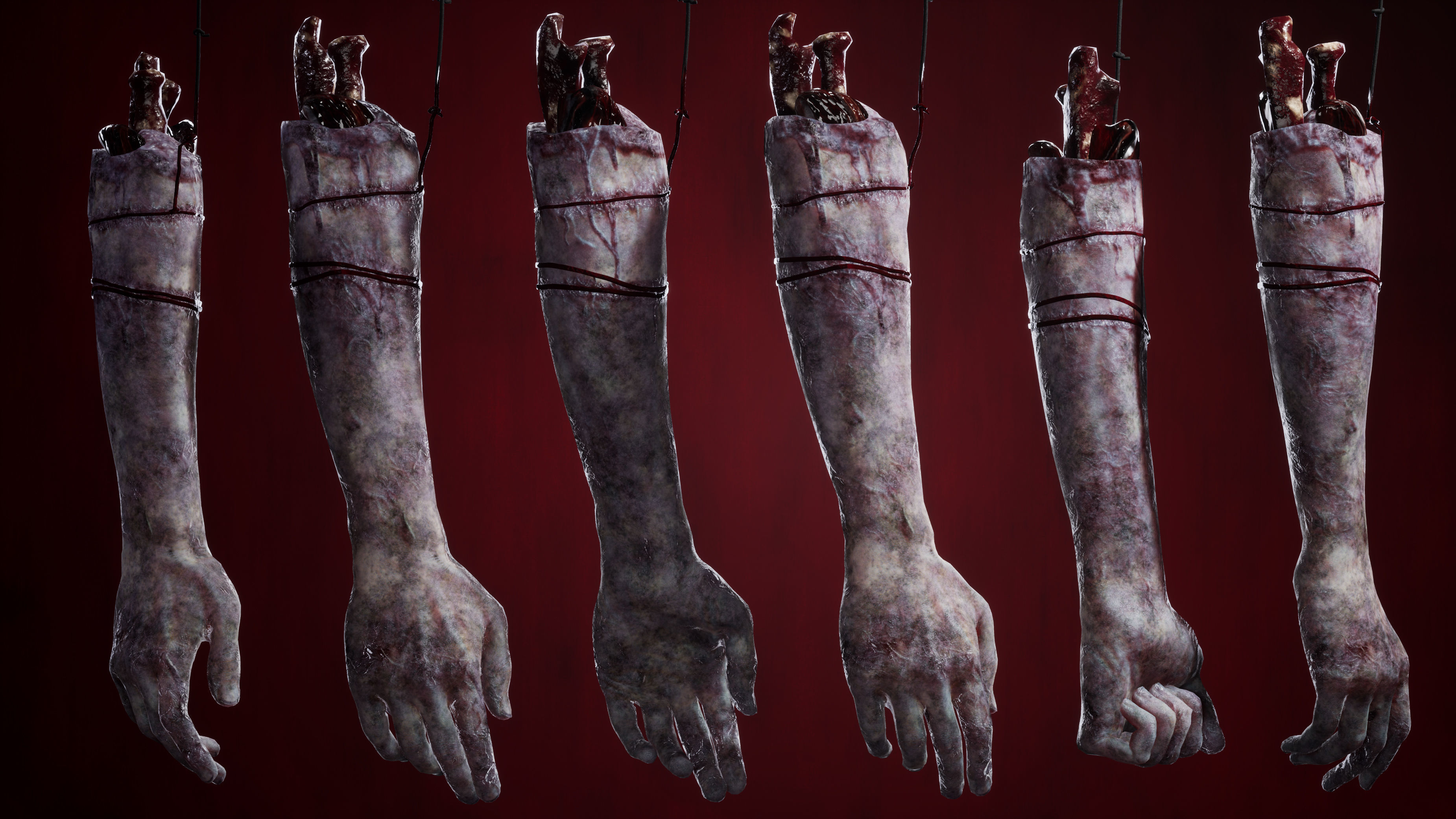 Rotting Hand Low-poly 3D model_12