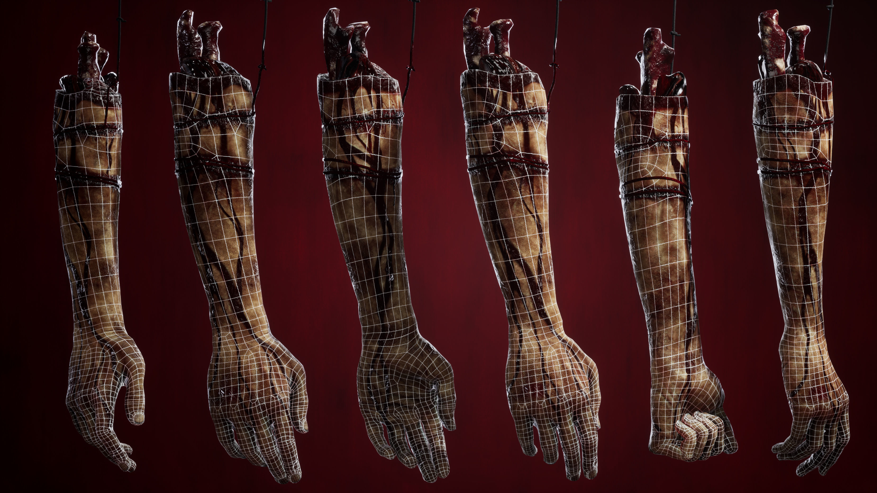 Rotting Hand Low-poly 3D model_11