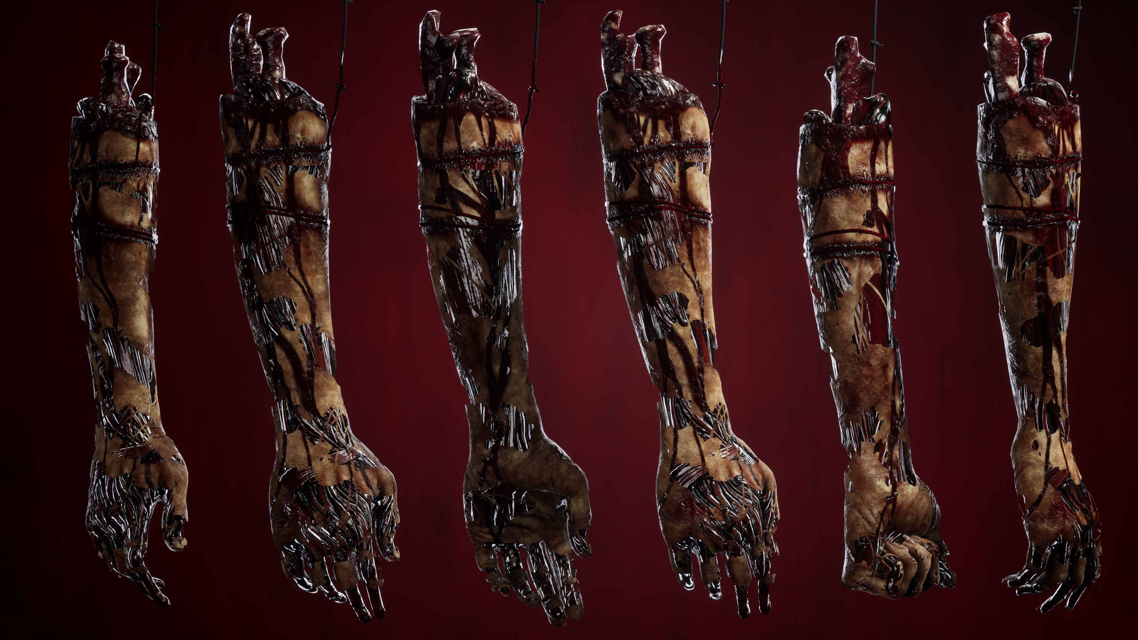 Rotting Hand Low-poly 3D model_9
