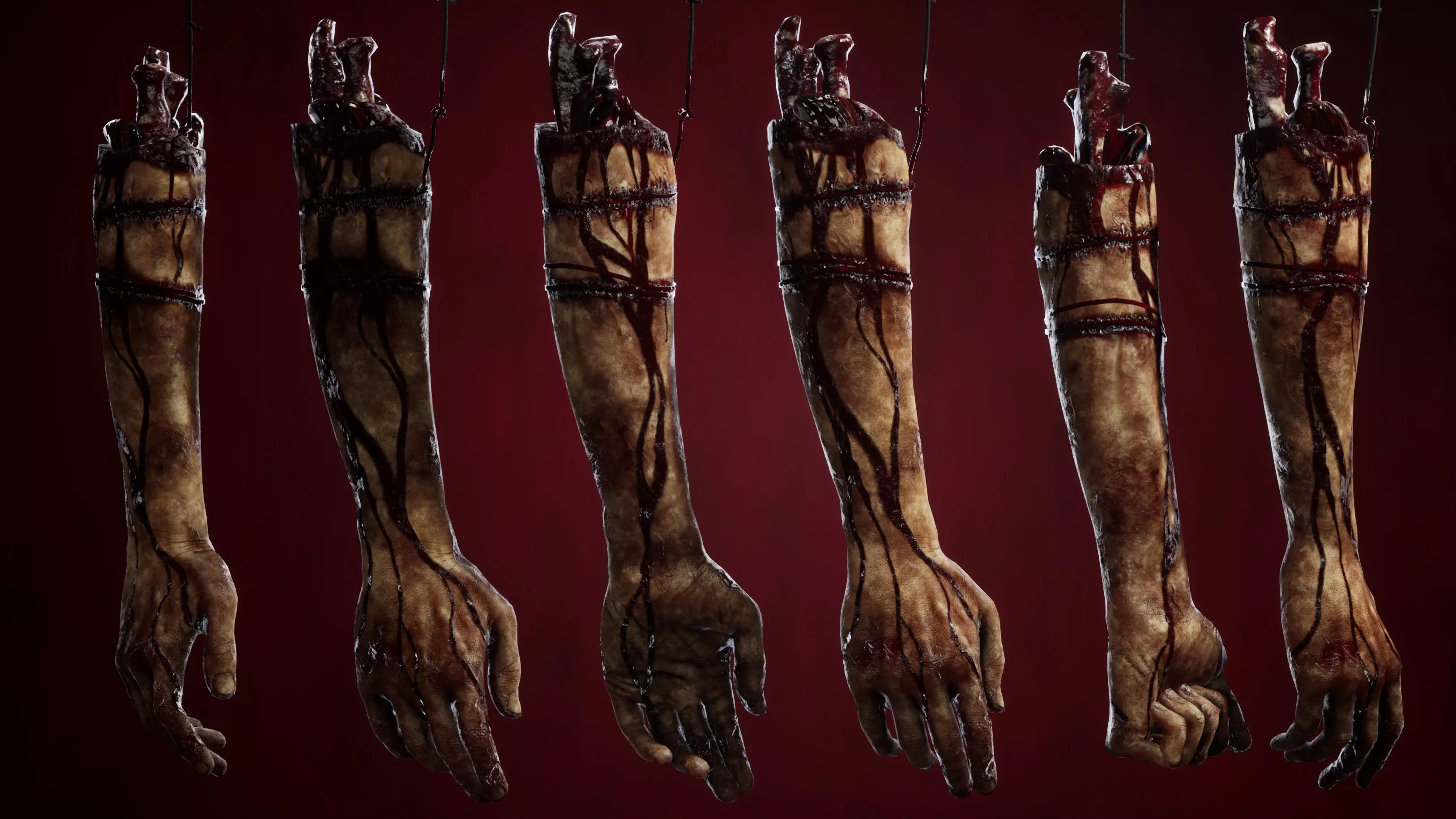 Rotting Hand Low-poly 3D model_0