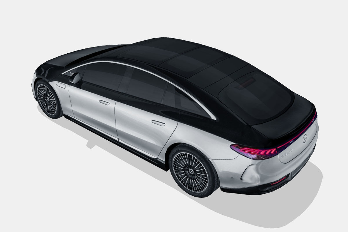 Mercedes-Benz EQS 2022 Low-poly 3D model_7