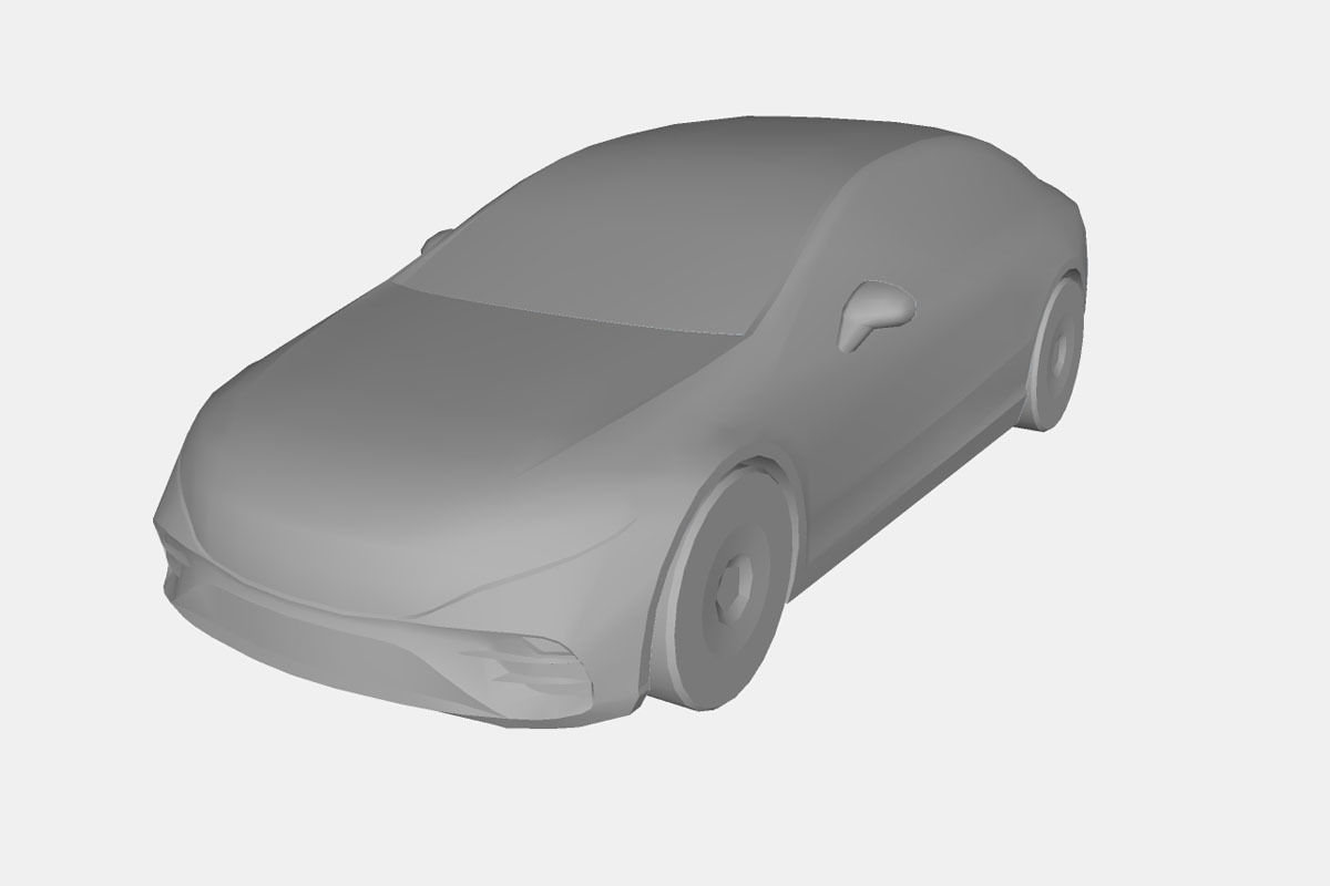 Mercedes-Benz EQS 2022 Low-poly 3D model_20