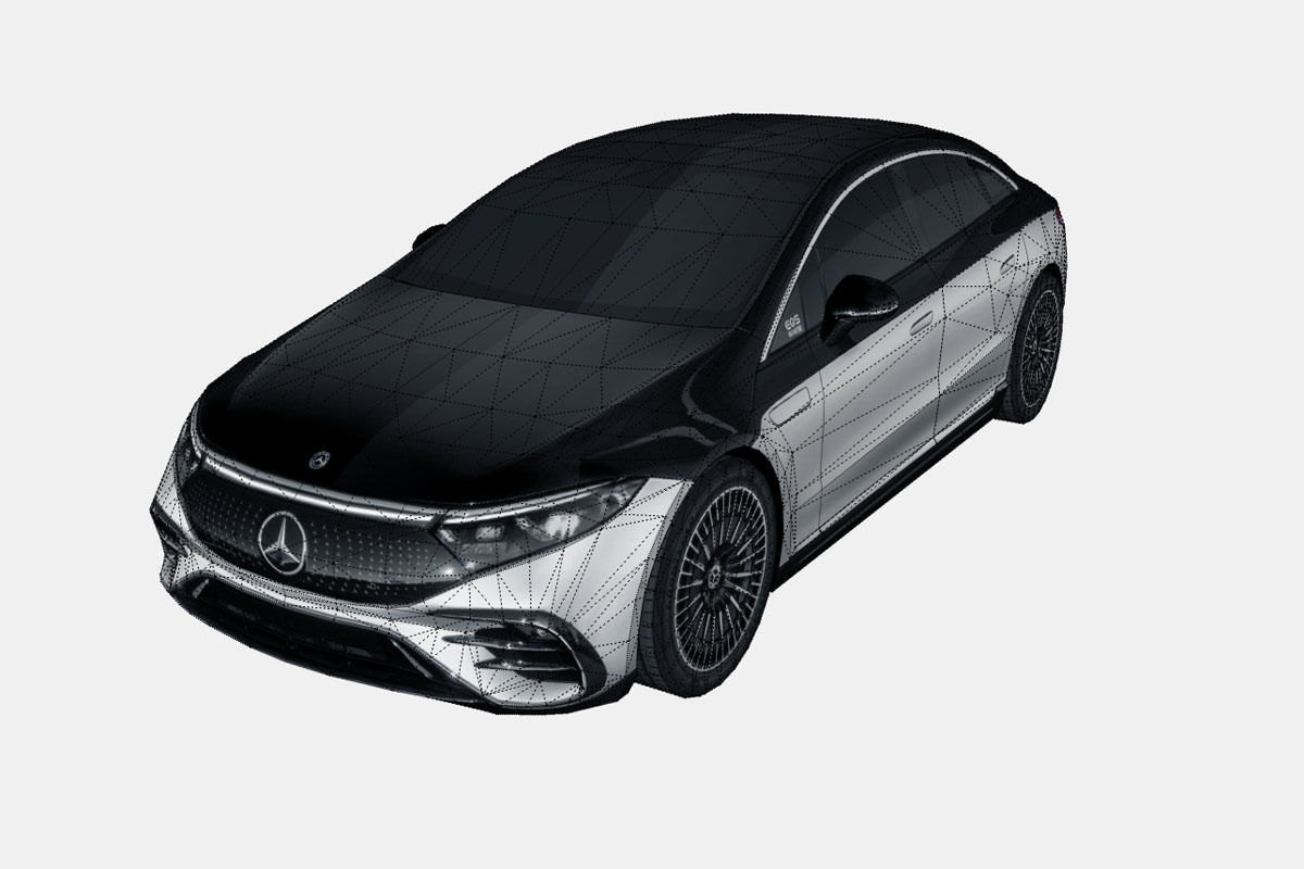 Mercedes-Benz EQS 2022 Low-poly 3D model_16