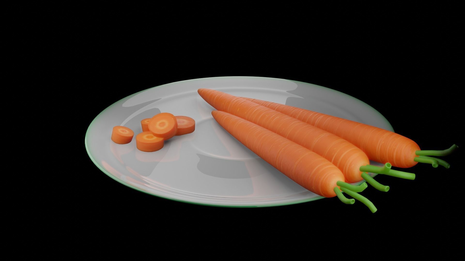Semi-Realistic Carrots Free 3D model_3