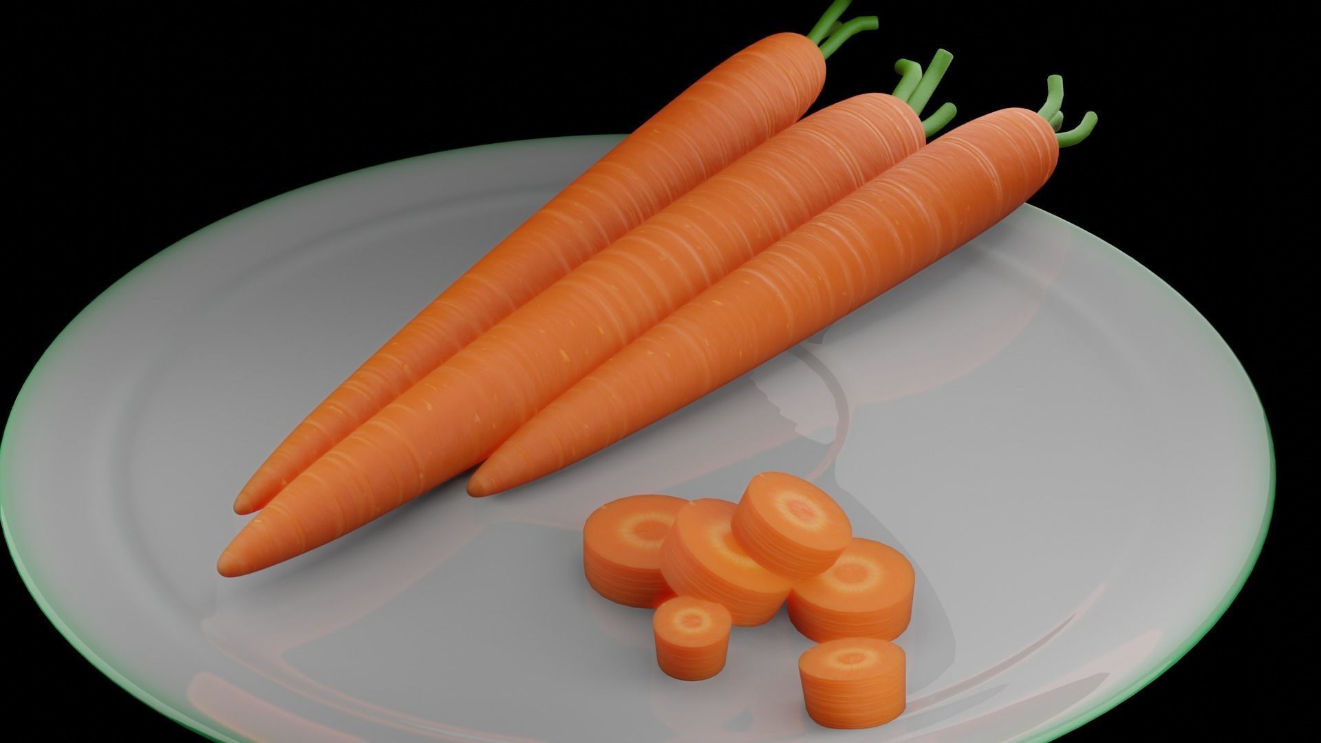 Semi-Realistic Carrots Free 3D model_2
