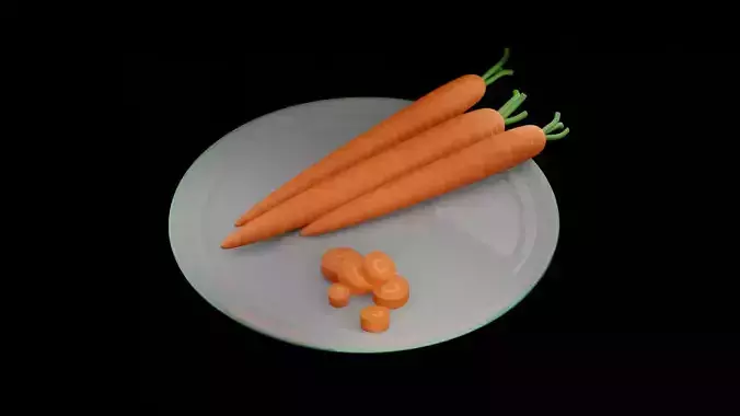 Semi-Realistic Carrots Free 3D model