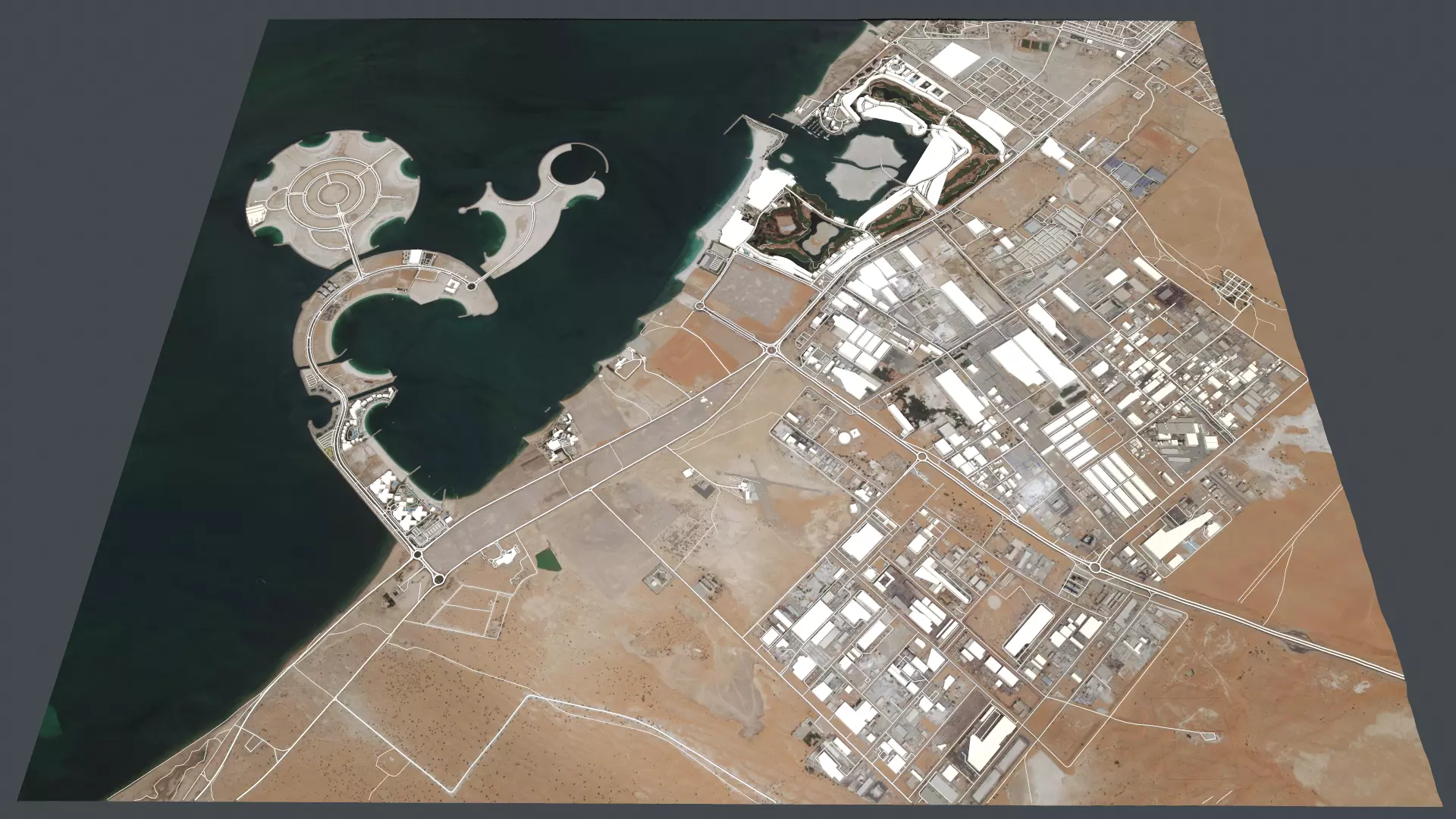 Cityscape Ras al Khaimah Dubai United Arab Emirates 3D model_0