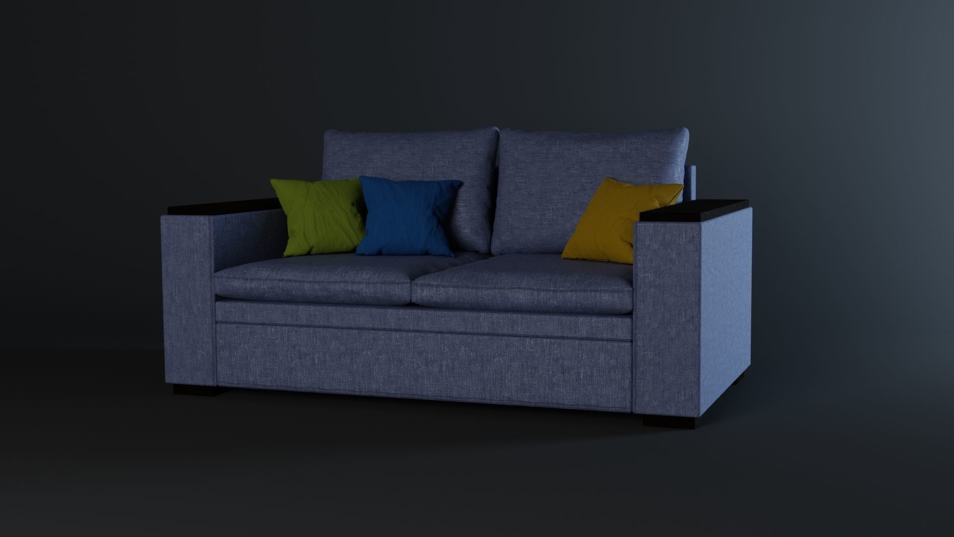 Practical and comfortable sofa 3D model_3
