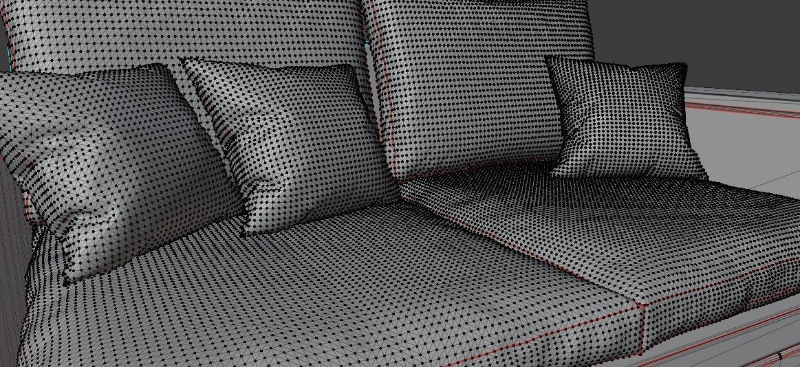 Practical and comfortable sofa 3D model_2