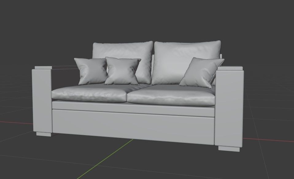 Practical and comfortable sofa 3D model_4
