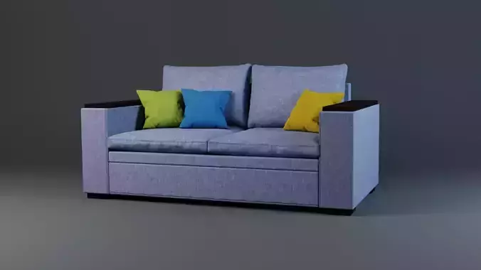 Practical and comfortable sofa 3D model